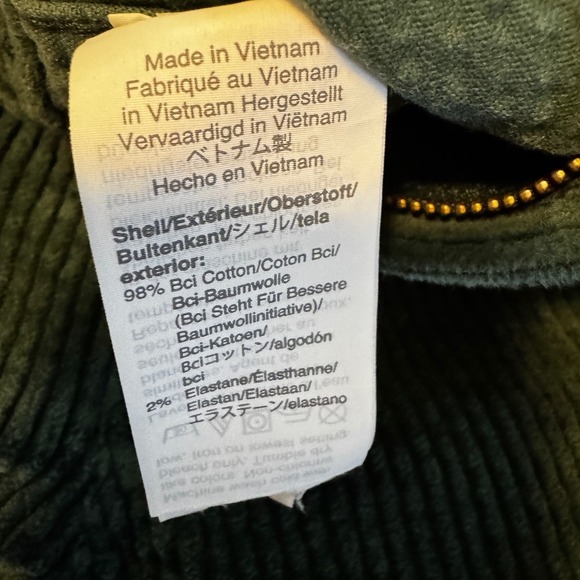 Madewell Slim Emmett Wide Leg Whale Corduroy Crop Pants Women's 27 Green Ankle - Picture 6 of 10